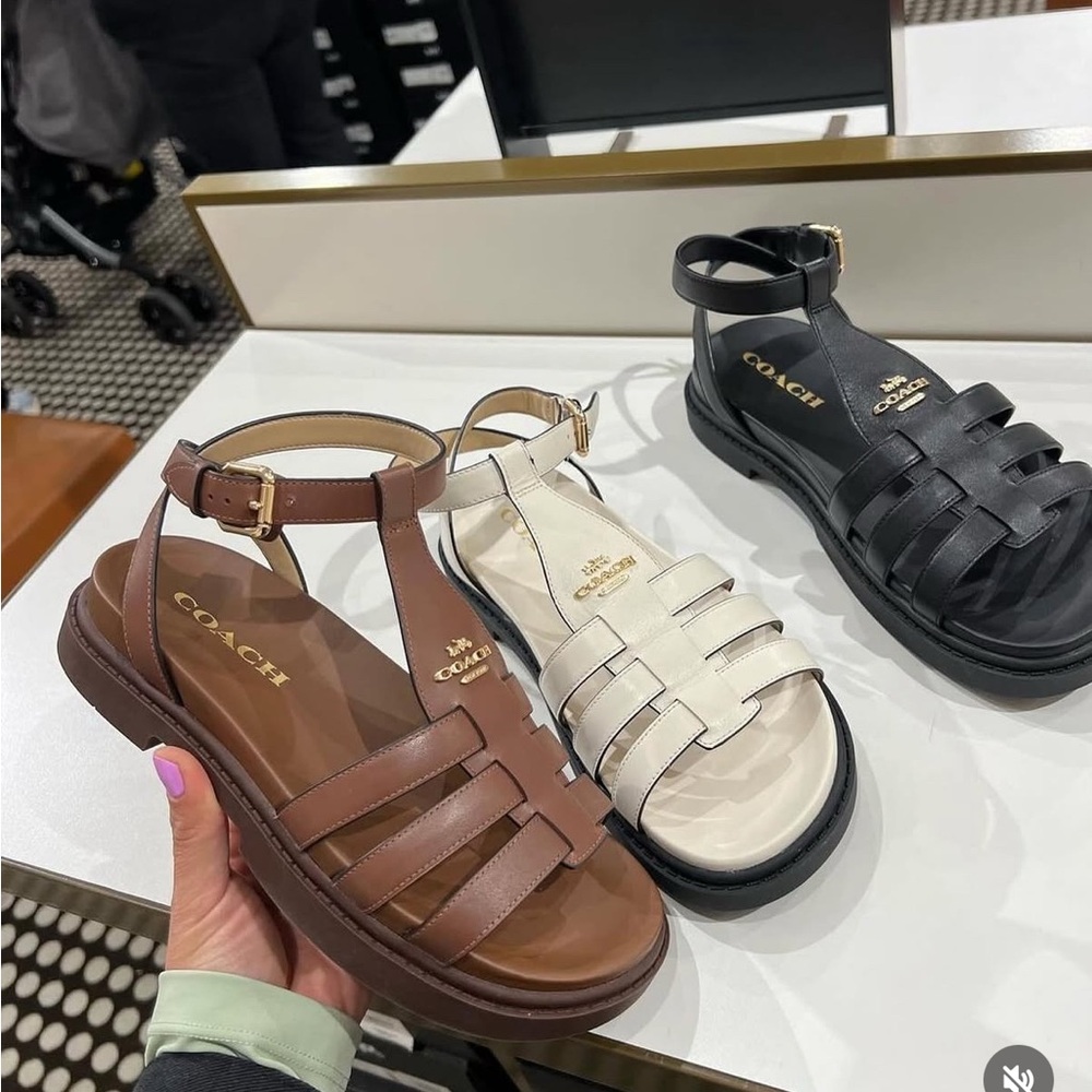 Coach Dark Brown Franny Sandal - Picture 4 of 8